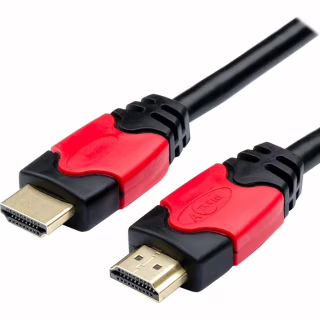 Кабель мультимедийный HDMI M to HDMI M 30.0m V2.0 red/gold Atcom (24930)