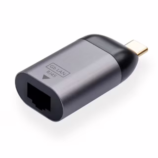 Переходник USB-C to RJ45 Ethernet 1000Mbps compact Vinga (VCPATCLGBC)