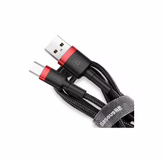 Дата кабель USB 2.0 AM to USB-C 2.0m 2A red-black Baseus (CATKLF-C91)