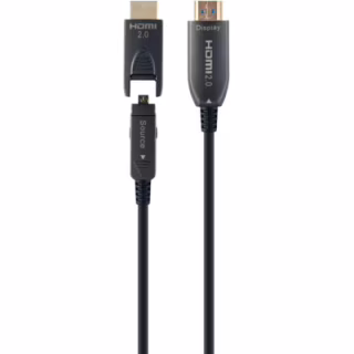 Кабель мультимедийный HDMI M to HDMI M 50.0m V2.0 AOC 4K60Hz gold Cablexpert (CCBP-HDMID-AOC-50M)