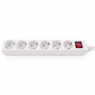 Сетевой фильтр питания REAL-EL RS-6 Protect M 3m, white (EL122300033)