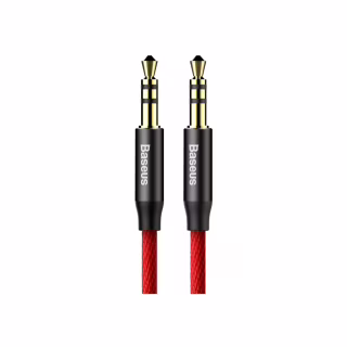 Кабель мультимедійний 3.5mm M to 3.5mm M 1.0m red-black Baseus (CAM30-B91)