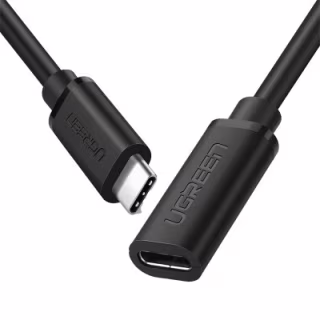 Дата кабель USB-C M/F 1.0m 100W USB 3.1Gen2 US353 Black Ugreen (10387)