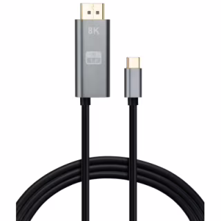 Кабель мультимедийный USB-C to DisplayPort M 1.5m v1.4 8K60Hz PD 100W port Vinga (VCPVCCD1415PD)