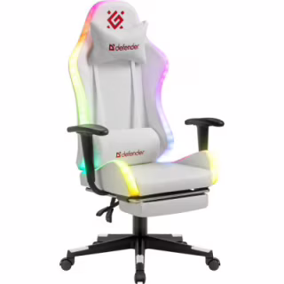 Крісло ігрове Defender Watcher RGB White (64336)