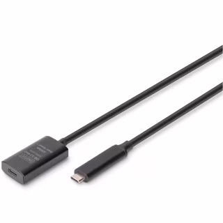 Дата кабель USB-С to USB-C 5.0m M/F USB3.2 Gen2 Active 10G Digitus (DA-73112)