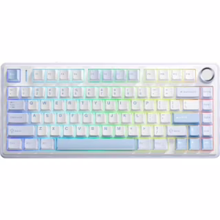 Клавіатура Aula F75 Gasket Greywood V3 switch Hot-Swap PBT Wireless/Bluetooth/USB Blue (6948391208633)