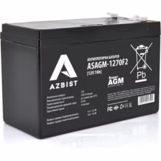 Батарея до ДБЖ AZBIST 12V 7Ah Super AGM (ASAGM-1270F2)