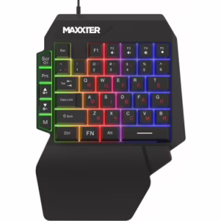 Клавіатура Maxxter KBG-OH-01B-UA USB UA Black (KBG-OH-01B-UA)