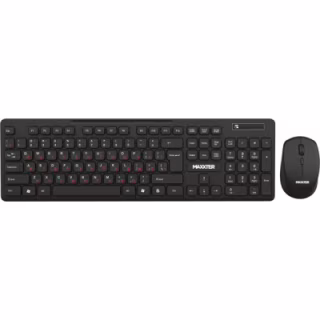 Комплект Maxxter KMS-WCM-02B-UA Wireless UA Black (KMS-WCM-02B-UA)