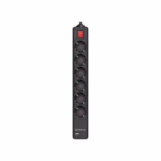 Мережевий фільтр живлення REAL-EL RS-PROTECT 605 3m, black (EL122300041)