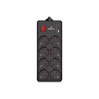 Сетевой фильтр питания REAL-EL RS-PROTECT 805 1.8m, black (EL122300042)