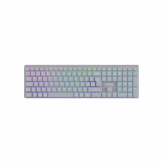 Клавіатура Canyon HKB-W11 Slim Dual Mode Wireless/Bluetooth RGB UA Grey (CNS-HBTK11G)