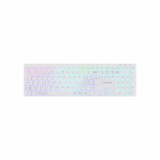 Клавіатура Canyon HKB-W11 Slim Dual Mode Wireless/Bluetooth RGB UA White (CNS-HBTK11W)