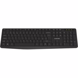 Клавіатура Canyon KB-W01 Water resistant Wireless UA Black (CNE-CKEYW01)