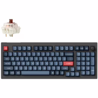 Клавіатура Keychron V5 Max Gateron Jupiter Brown Knob Hot-Swap QMK Wireless/Bluetooth/USB-А UA Black (V5M-D3-UA)