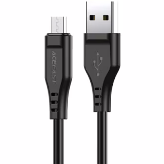 Дата кабель USB 2.0 AM to Micro 5P 1.2m 2.4A TPE C3-09 black Acefast (6974316280880)
