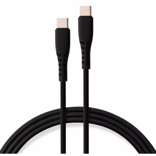 Дата кабель USB-C to USB-C 1.2m 60W Silicon Black Vinga (VCDCCC2612SB)