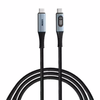 Дата кабель USB-C to USB-C 1.2m with display 100W black Verbatim (31848)