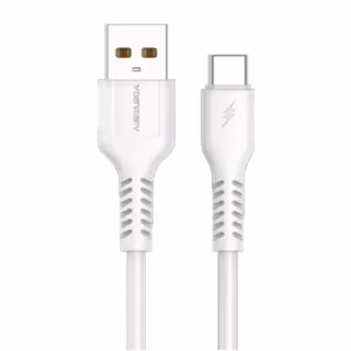 Дата кабель USB 2.0 AM to USB-C 1.0m 2.4A silicone white Denmen (DM-D42T-WH)