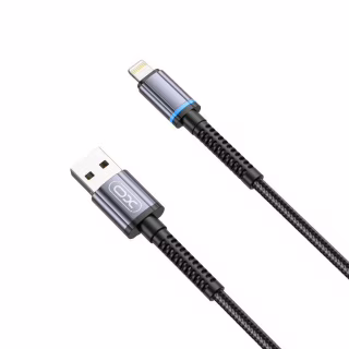 Дата кабель USB 2.0 AM to Lightning 1.0m 2.4A black XO (NB215-L-1-BK)