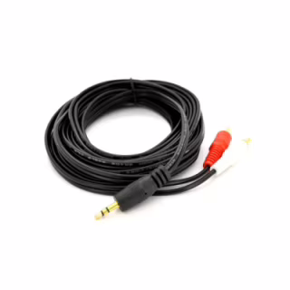Кабель мультимедийный 3.5mm M to 2xRCA M 1.5m black Voltronic (YT-3.5(M)/2хRCA(M)-1.5Cu)