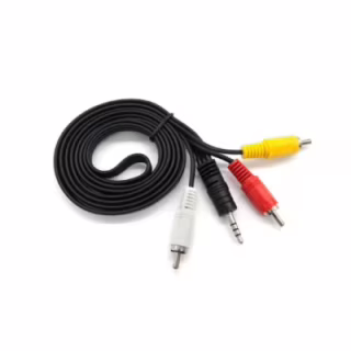 Кабель мультимедийный 3.5mm M to 3xRCA M 1.8m black Voltronic (YT-3.5(M)/3хRCA(M)-1.8Cu)