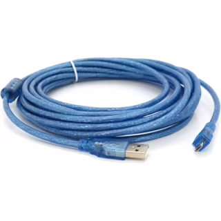 Дата кабель USB 2.0 AM to Micro 5P 5.0m blue Voltronic (YT-AM/Mc-5B/05424)