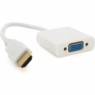 Переходник HDMI M to VGA F 0.1m 4K/2K white Voltronic (YT-C-HDMI(M)/VGA(F)-W)
