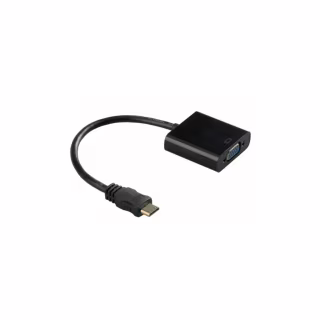 Перехідник mini HDMI M to VGA F 0.3m 4K/2K black Voltronic (YT-C-mnHDMI(M)/VGA(F)-B)
