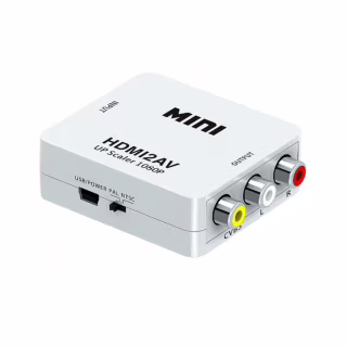 Перехідник HDMI F to 3xRCA F AV 720P/1080P white Voltronic (YT-CM-HDMI/AV-W)