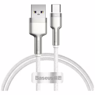 Дата кабель USB to USB-C 1.0m 6A 66W white Baseus (CAKF000102)