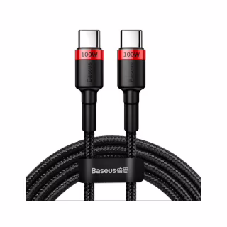 Дата кабель USB-C to USB-C 2.0m PD2.0 100W (20V/5A) red+black Baseus (CATKLF-AL91)