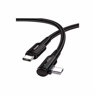 Дата кабель USB-C to USB-C 3.0m 100W 90° corner black Essager (EXCTT1-CGWTC01)