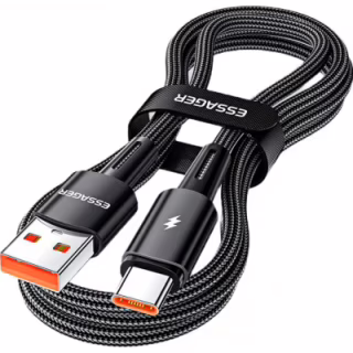 Дата кабель USB 2.0 AM to USB-C 2.0m 120W black Essager (EXC120-CGA01-P)