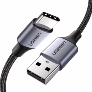 Дата кабель USB 2.0 AM to USB-C 0.5m 3A US288 black Ugreen (60125)