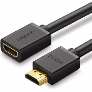 Кабель мультимедийный HDMI M to HDMI F 0.5m HD107 black Ugreen (10140)