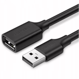 Дата кабель USB 2.0 AM/AF 0.5m US103 black Ugreen (10313)