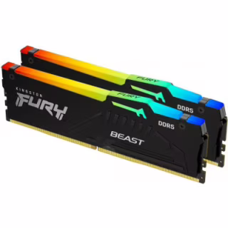 Модуль пам'яті для комп'ютера DDR5 32GB (2x16GB) 5200 MHz Beast RGB XMP Kingston Fury (ex.HyperX) (KF552C40BBAK2-32)