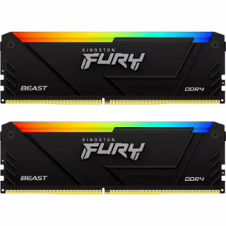 Модуль пам'яті для комп'ютера DDR4 64GB (2x32GB) 3600 MHz FURY Beast RGB Kingston Fury (ex.HyperX) (KF436C18BB2AK2/64)