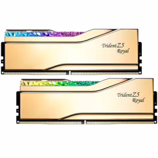 Модуль пам'яті для комп'ютера DDR5 64GB (2x32GB) 6000 MHz Trident Z5 Royal Gold G.Skill (F5-6000J2836G32GX2-TR5G)