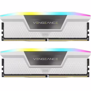 Модуль пам'яті для комп'ютера DDR5 32GB (2x16GB) 6000 MHz Vengeance RGB White Corsair (CMH32GX5M2E6000Z36W)