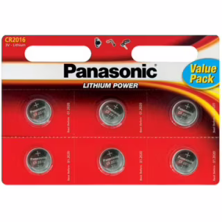 Батарейка Panasonic CR 2016 * 6 LITHIUM (CR-2016EL/6B)
