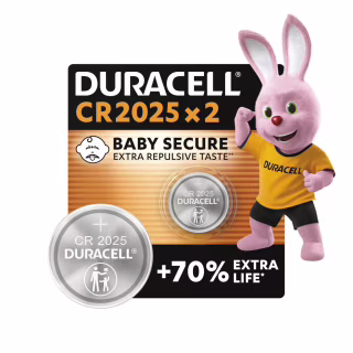 Батарейка CR 2025 специальная литиевая типа таблетка 2025 3V, 2 шт. Duracell (5000394203907 / 5008922)