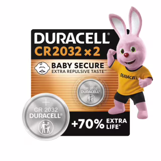 Батарейка CR 2032 специальная литиевая типа таблетка 2032 3V, 2 шт. Duracell (5007659)