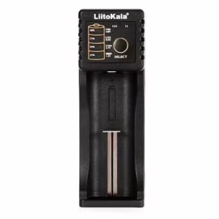 Зарядний пристрій для акумуляторів Liitokala 1 Slot, LED дисплей, USB, 3.7VLion/3.2VLi-Fe/1.2VNIHM/26650/ (Lii-100B)