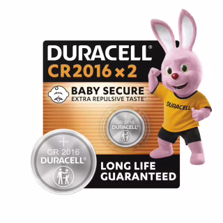 Батарейка CR 2016 специальная литиевая типа таблетка 2016 3V, 2 шт. Duracell (5007667/5010969/5014810)