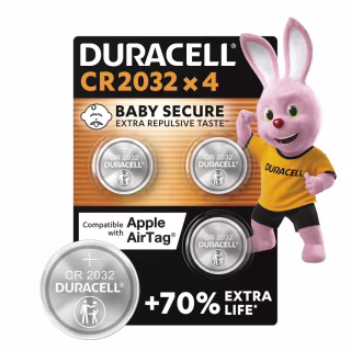 Батарейка CR 2032 специальная литиевая типа таблетка 2032 3V, 4 шт. Duracell (5007662/5010951/5014799)