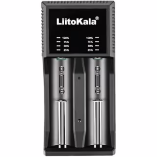 Зарядний пристрій для акумуляторів Liitokala 2 Slots, LED indicator, Li-ion(18650...RCR123...26650), NiMH(AA, AAA, SC, C) (Lii-PL2)