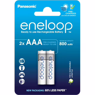 Акумулятор Panasonic AAA Eneloop 800mAh NI-MH * 2 (BK-4MCDE/2CP)